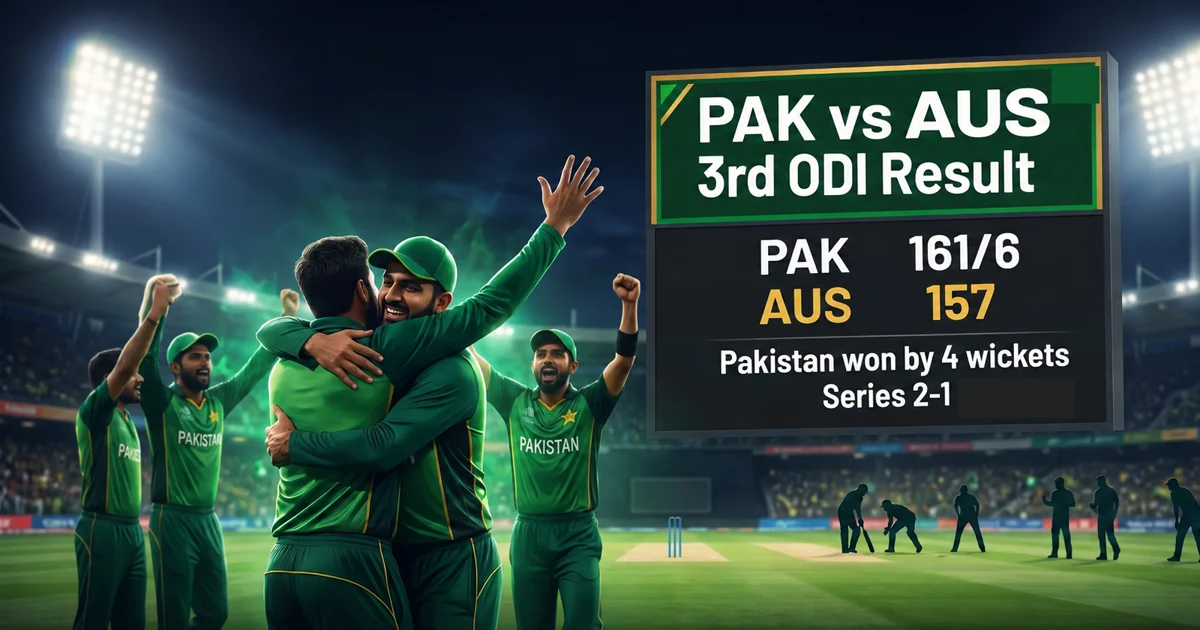 Pakistan vs Australia 3rd ODI result 2026